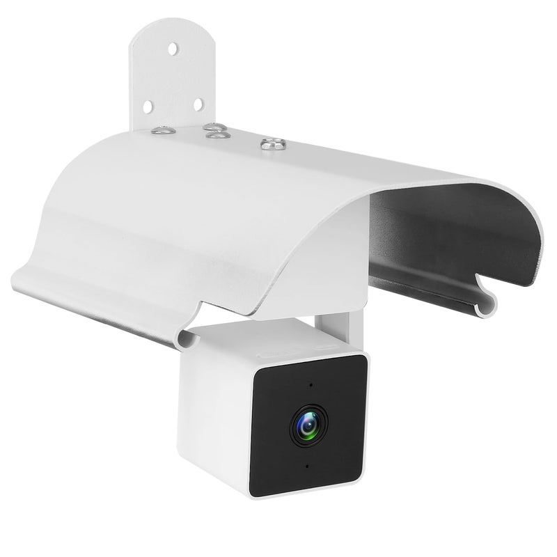Uogw Weatherproof Protective Cover for WYZE Cam Pan V3/V2/V1,WYZE Cam v4,Aluminum Alloy Sun Rain Shade Cover Mount,Camera not Included (1 Pack White) - Image 1