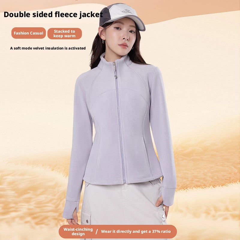 Women's Slim Fit Fleece Jacket - Image 2