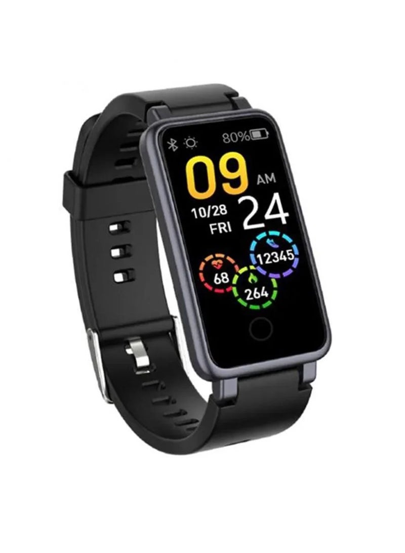 AROAQ C2 Smart Watch, IP67 Waterproof Health Monitoring Watch, Lightweight Large Display Smart Fitness Tracker, Comfortable Sports Bluetooth Smartwatch For Sports, Running, Climbing, Students, (1pc, Black) - Image 1