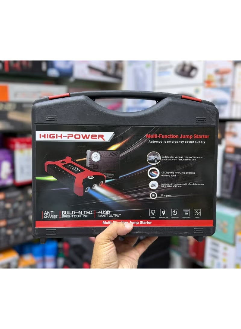ELTRAZONE High-Power Portable Car Jump Starter Emergency Power Supply with Air Compressor & USB Charging - Image 3