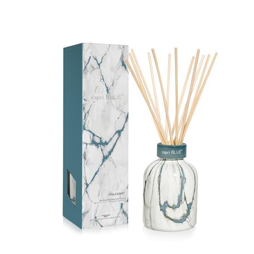 Capri Blue Modern Marble Reed Diffuser Set  Includes Reed Diffuser Sticks Scented Oil  Glass Bottle  Luxury Scents for Bedroom Decor  Bathroom Air Freshener  Volcano 57 fl oz - Image 1