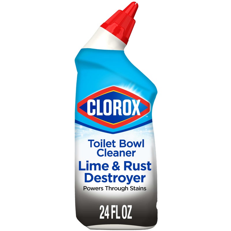 Clorox Toilet Bowl Cleaner Lime & Rust Destroyer, Automatic Toilet Bowl Cleaner, Healthcare Cleaning and Industrial Cleaning, 24 Ounces (Pack of 1) - Image 1