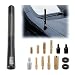 BESULEN Car Short Antenna 47 Inch Carbon Fiber American Flag Aluminum Auto Radio Antenna for AMFM Reception Universal Replacement Car Antenna with 9 Adapters 2 Screws 2 Rubber Rings - Image 2