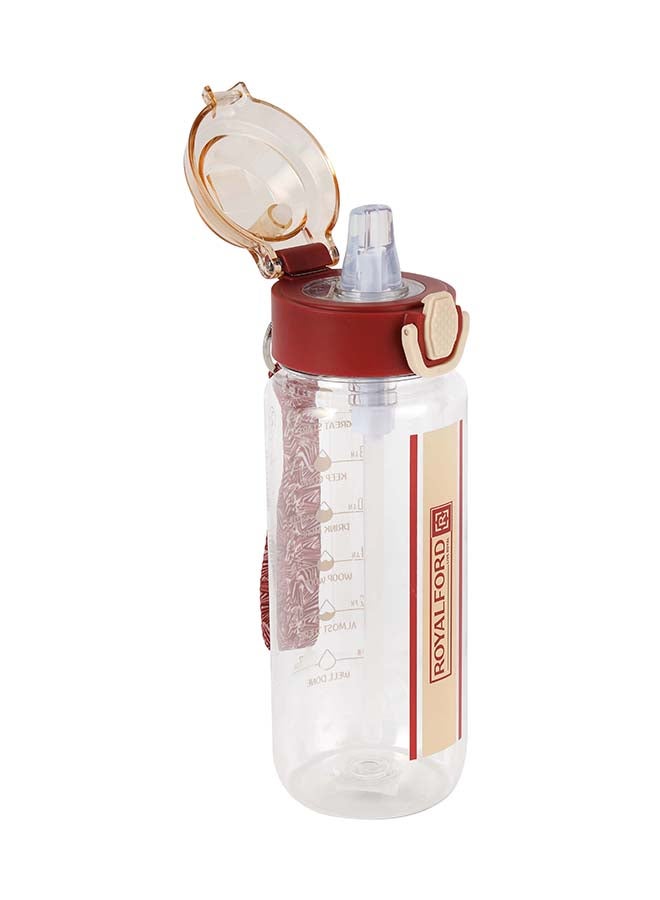 Royalford 700ml Water Bottle RF12156 with Tracker, Motivational Bottles with Flip Lid, Silicone Sipper and Straw Perfect for School, Office and Gym Leak-Proof and Food-Grade and Elegant Design Multicolor 700ml - Image 4