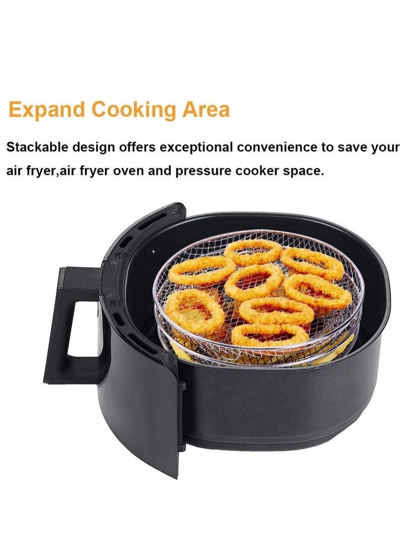 Generic - Air Fryer Accessories-Air Fryer Three Stackable Racks for Gowise Phillips USA Cozyna Ninja Airfryer Air Fryer Rack Stainless Steel Fit all 4.2QT - 5.8QT air fryer Oven Pressure Cooker - Image 1
