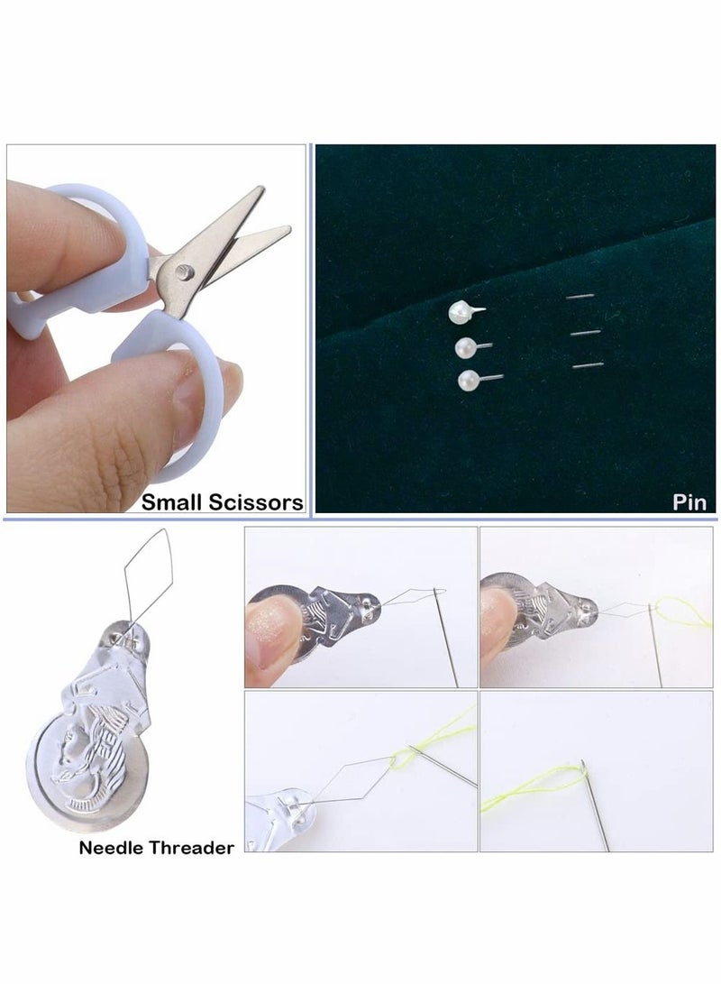 Excefore Min Travel Sewing Kit, 2 Pack Portable Sewing Tool Kits with Threads Scissors Hand Sewing Needles, Plastic Sewing Kit Box DIY Sewing Supplies Beginner Friendly Emergency Sewing Repair Kit - Image 3