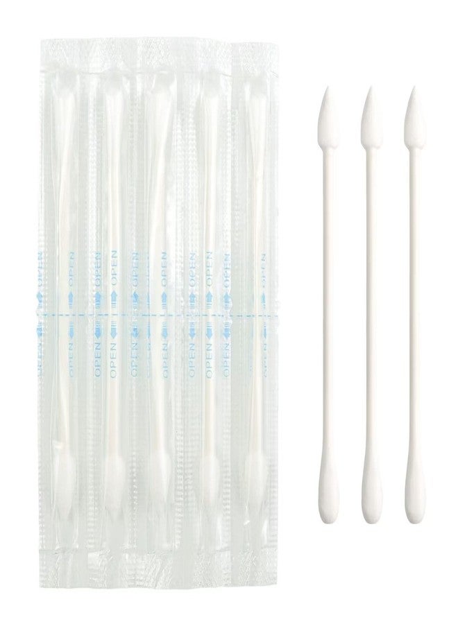 Sppry Cotton Swabs - Individually Wrapped Double Tipped Paper Sticks for Ear, Make-up, 100 Count (White, Round/Pointed End) - Image 1