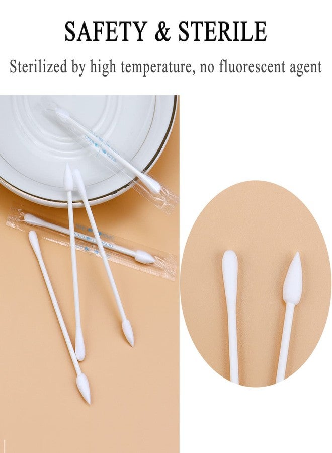 Sppry Cotton Swabs - Individually Wrapped Double Tipped Paper Sticks for Ear, Make-up, 100 Count (White, Round/Pointed End) - Image 3