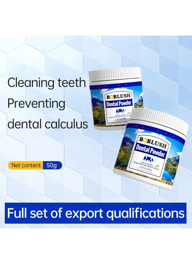 SKY-TOUCH Pet Dental Powder : Pet Breath Freshener, Control Plaque & Tartar, Teeth Cleaning Powder with Probiotics Dogs Cats Dental Care Supplies for Oral Health (50g)  - Image 2