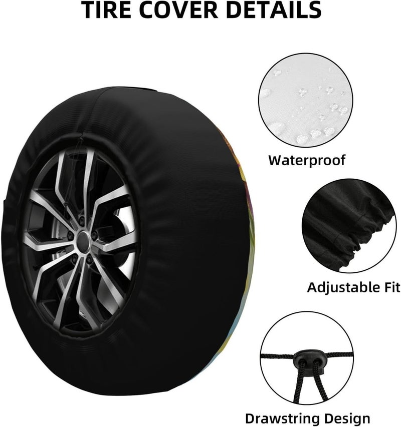 Spare Tire Cover Waterproof Wheel Cover for Trailer April Easter(1) Tire Cover Tires 16 inch Protector Cover for SUV Wheel Cover Universal Fit for Camper Tire Protectors - Image 3