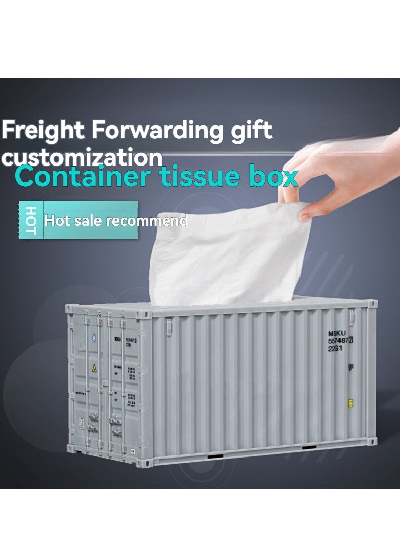 M MIAOYAN - Container Tissue Box, Paper Towel Box, Shipping Container Model Ornament - Image 1
