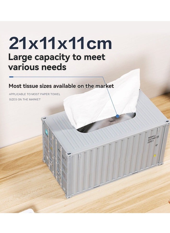 M MIAOYAN - Container Tissue Box, Paper Towel Box, Shipping Container Model Ornament - Image 1