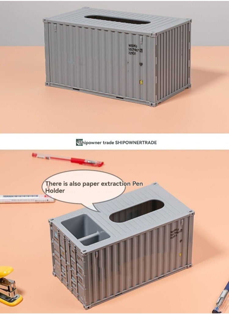 M MIAOYAN - Container Tissue Box, Paper Towel Box, Shipping Container Model Ornament - Image 1