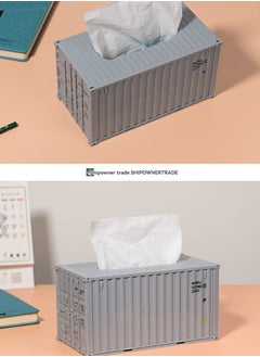 M MIAOYAN Container Tissue Box, Paper Towel Box, Shipping Container Model Ornament  - Image 4