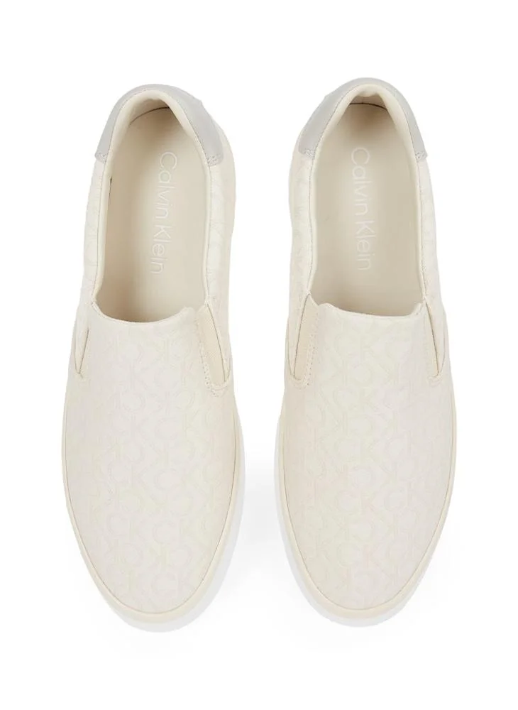 CALVIN KLEIN VULCANISED JACQUARD SLIP ON TRAINERS