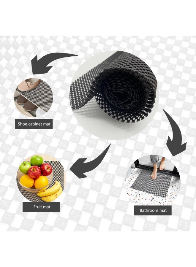 كوفوز 200x50cm غير الانزلاق حصيرة متعددة الأغراض PVC مكافحة الانزلاق السجادة الأسفل مكافحة الانزلاق الحصاء مكافحة الانزلاق مقبض لفة للمكتب المنزلي السجاد السجاد الرفوف علبة - Image 3