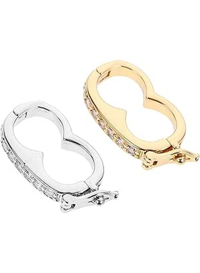 Gold Platinum Jewelry Connecting Buckles Clasps For Necklace Bracelet DIY Making Repair - Image 1