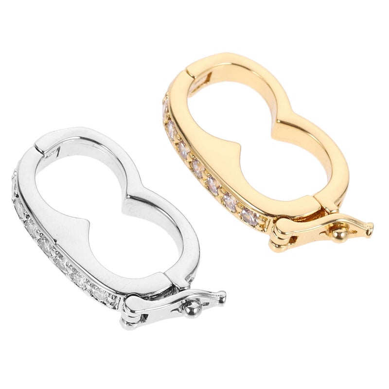 Gold Platinum Jewelry Connecting Buckles Clasps For Necklace Bracelet DIY Making Repair - Image 2