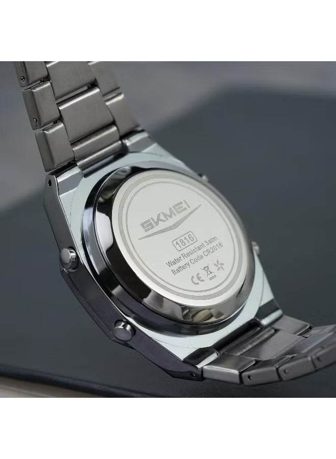 SKMEI Men Watch Dual-Display Electronic Watch with Luminous 30m Waterproof Watch Fashion multifunctional Sports Watch for Men- 1816 - Image 3