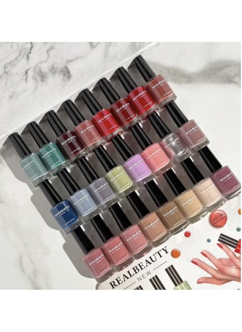 REAL BEAUTY 24-Piece Nail Polish Set Multicolour  - Image 1