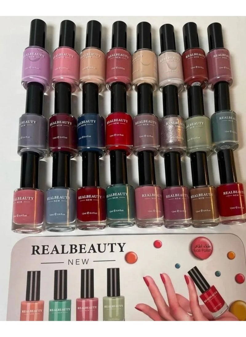 REAL BEAUTY 24-Piece Nail Polish Set Multicolour  - Image 5