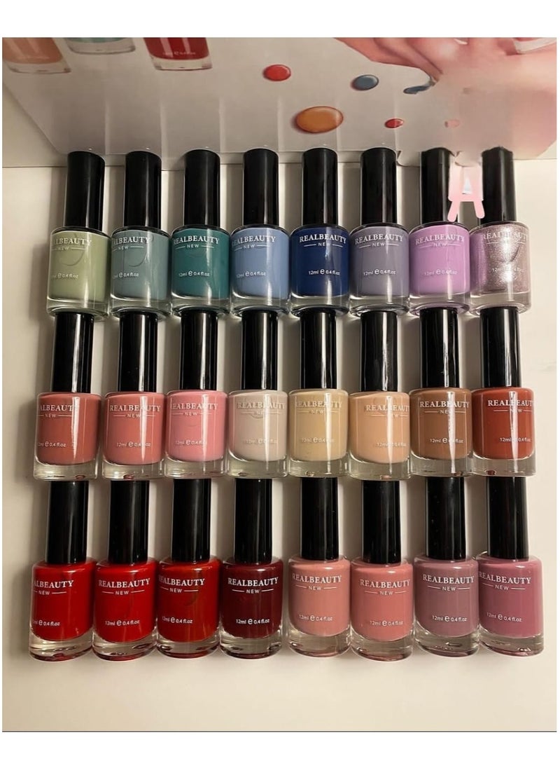 REAL BEAUTY 24-Piece Nail Polish Set Multicolour  - Image 4