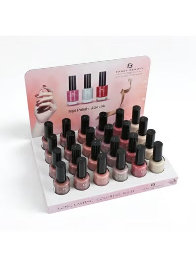 فنسي بيوتي طقم طلاء أظافر يحوي 24 قطعة متعدد الألوان - Image 2
