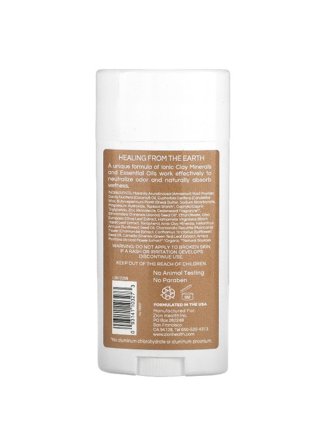 Zion Health Zion Health, ClayDry Deodorant, Bold, Cedarwood, 2.8 oz (80 g)  - Image 2