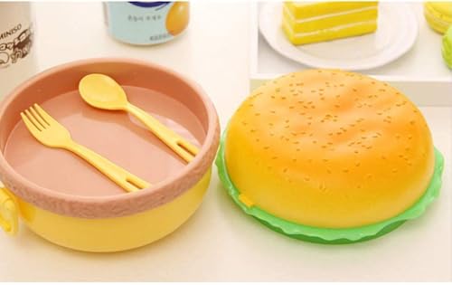 Mayatra's Burger Shape Lunch Box for Kids - Leak Proof Plastic Lunch Box with Compartments - Image 2