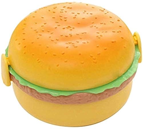 Mayatra's Burger Shape Lunch Box for Kids - Leak Proof Plastic Lunch Box with Compartments - Image 1