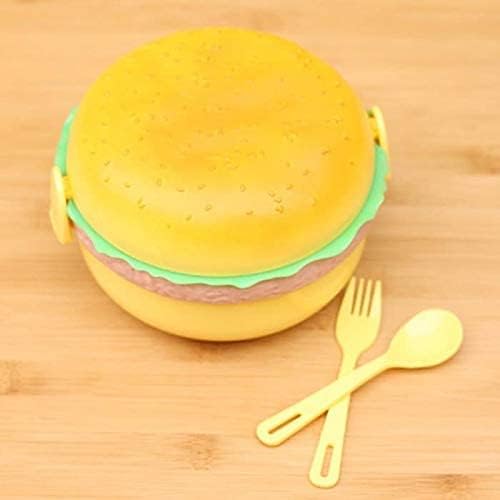 Mayatra's Burger Shape Lunch Box for Kids - Leak Proof Plastic Lunch Box with Compartments - Image 4