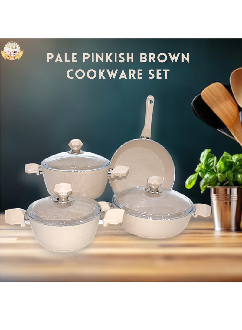 Al-Nokhba Ceramic Cookware Set - Non-Stick, Healthy, Durable, Oven-Safe, Dishwasher-Safe - Image 3