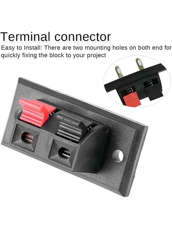 5 Pcs 2 Positions Speaker Clip Aging Clip Connector Terminal Push In Jack Spring Load Audio Speaker Terminals - Image 2