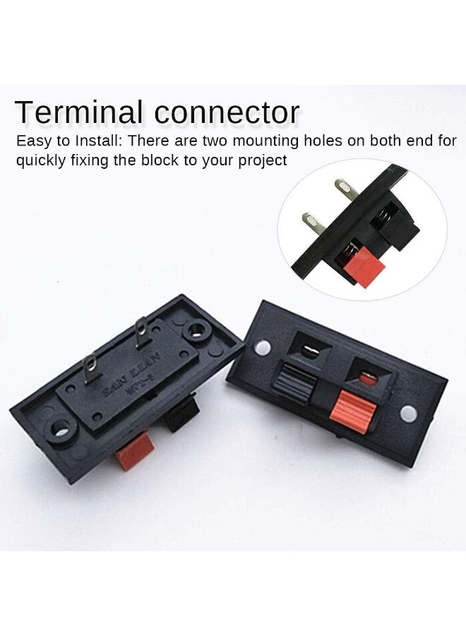 5 Pcs 2 Positions Speaker Clip Aging Clip Connector Terminal Push In Jack Spring Load Audio Speaker Terminals - Image 3
