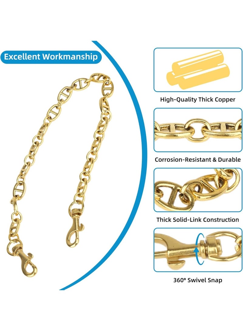 سلسلة ذهبية للحقائب، حزام محفظة متين بطول 17.3 بوصة، سلسلة بديلة متينة من سبائك الذهب لحقائب اليد - Image 4