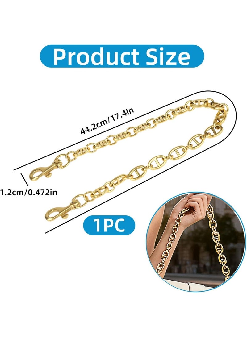 سلسلة ذهبية للحقائب، حزام محفظة متين بطول 17.3 بوصة، سلسلة بديلة متينة من سبائك الذهب لحقائب اليد - Image 2