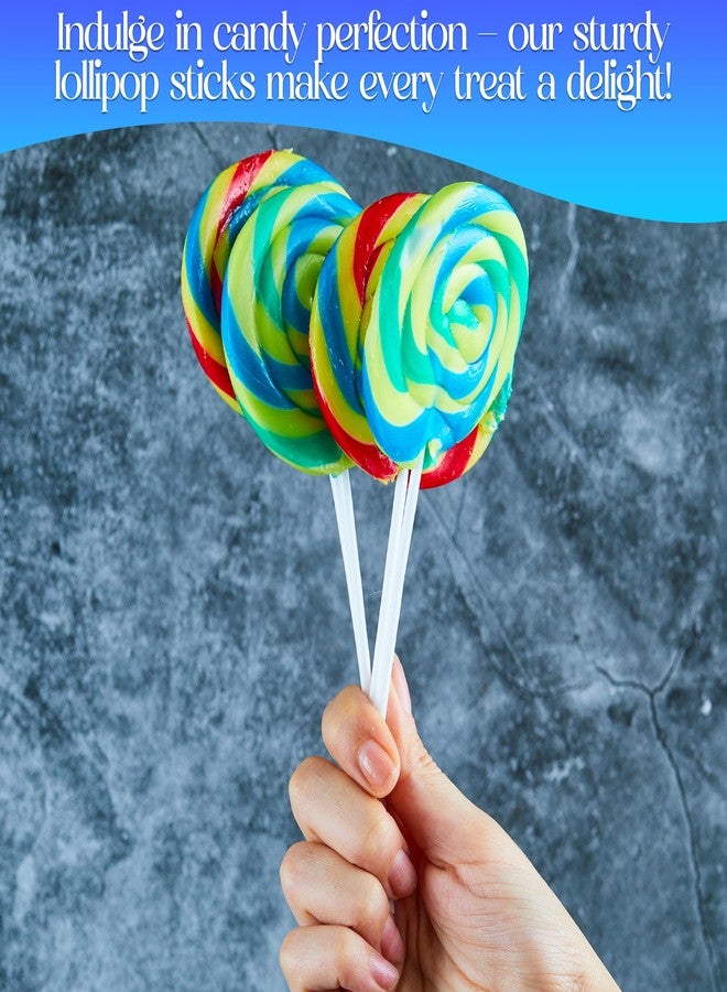 Gadget Beyond 6-Inch White Paper Cake Pop Sticks - Premium 100 Pack | Perfect for Lollipops, Cookies, Chocolate Cake Toppers | Versatile Baking & Crafting Accessory - Image 4