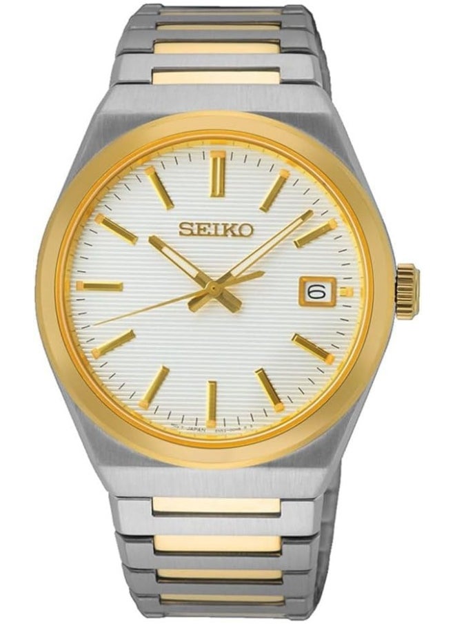Seiko Seiko Dress Chronograph Men's Watch SUR558P1, Silver & Golden 