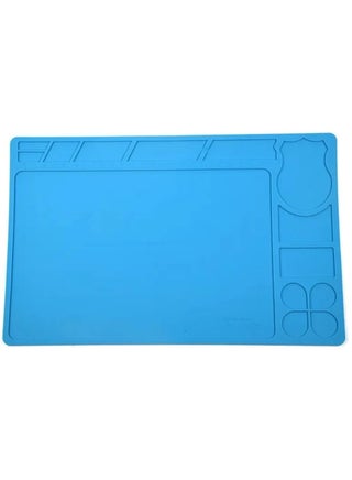 Soldering Mat 33x21cm, Silicone Heat Resistant Work Station Desk Pad for BGA Soldering Iron Workbench Cell Phone Laptop Repair (TE-609, Blue) - pzsku/ZB4D95B576340D3E7C7D2Z/45/_/1708094587/4cbd8f86-91d0-40e4-bf42-a605f2414cdb