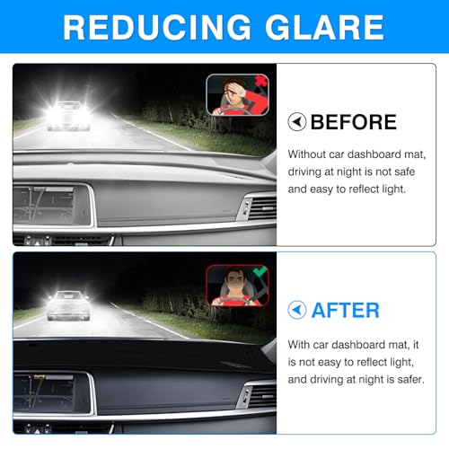 Autorder Dashboard Cover Mat for Kia Optima 2016-2020 Accessories Dash Cover Upgrade Velvet Dash Mat Sunshade Glare UV Rays Protector - Image 4