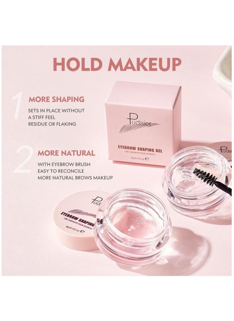 pudaier - Eyebrow Shaping Gel Eyebrow Wax Brow Cream Clear Brow Shaping Gel for Firm Brows with Brush Waterproof Quick-Drying Eyebrow Makeup Brow Styling Gel for Feathery Eyebrows - Image 1