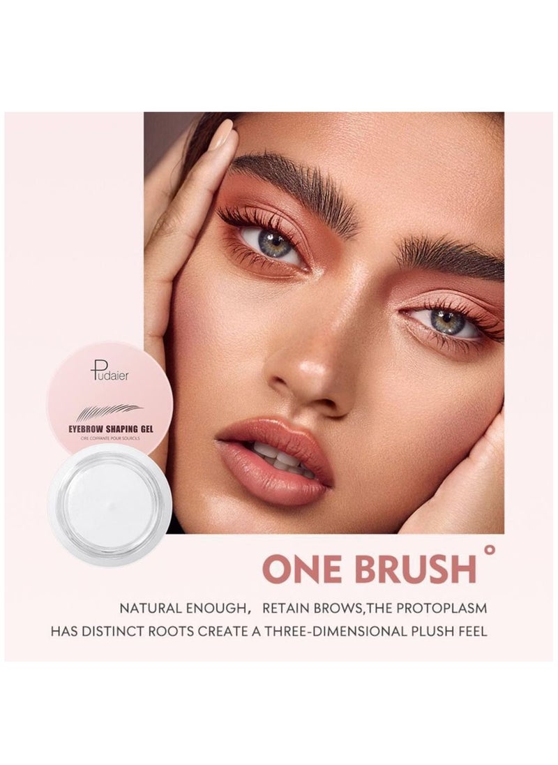 pudaier - Eyebrow Shaping Gel Eyebrow Wax Brow Cream Clear Brow Shaping Gel for Firm Brows with Brush Waterproof Quick-Drying Eyebrow Makeup Brow Styling Gel for Feathery Eyebrows - Image 1