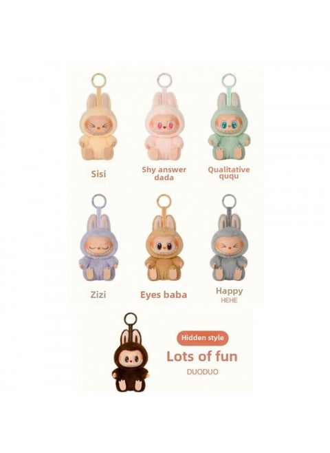 Bubble Mart Labubu Generation II Heart Macaron Vinyl Face Blind Box Plush Doll Toy Ornaments-Specifications:Second Generation [six + 1 Hidden Model]-Color:High Quality