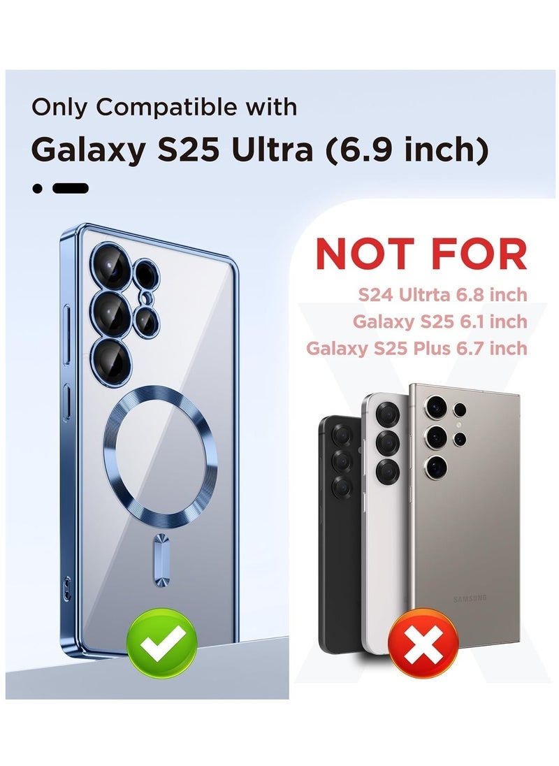 ELTRAZONE Premium Magnetic Case Cover with Magsafe Support for Galaxy S25 Ultra 6.9 Inch – Wireless Charging Compatible Slim Protective Cover with Full HD Clear Tempered Glass Screen Protector – Shockproof, Stylish, Durable Phone Case for S25 Ultra - Image 2