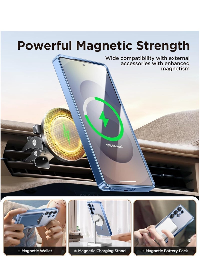 ELTRAZONE Premium Magnetic Case Cover with Magsafe Support for Galaxy S25 Ultra 6.9 Inch – Wireless Charging Compatible Slim Protective Cover with Full HD Clear Tempered Glass Screen Protector – Shockproof, Stylish, Durable Phone Case for S25 Ultra - Image 3