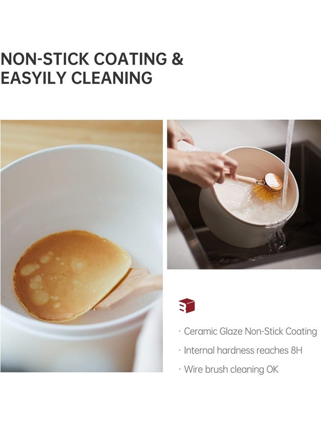 Sharpdo 2.2L Electric Hot Pot, Electric Hot Pot, Electric Cooking Pot With Steamer And Temperature Control For Egg Soup Steak Steam Sauté White - Image 5