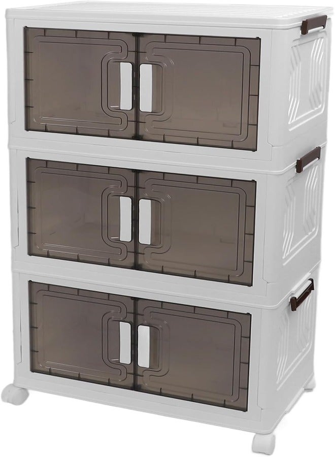 ATM 3-Tier Storage Cabinet with Wheels - 55x32x94 cm - Image 1