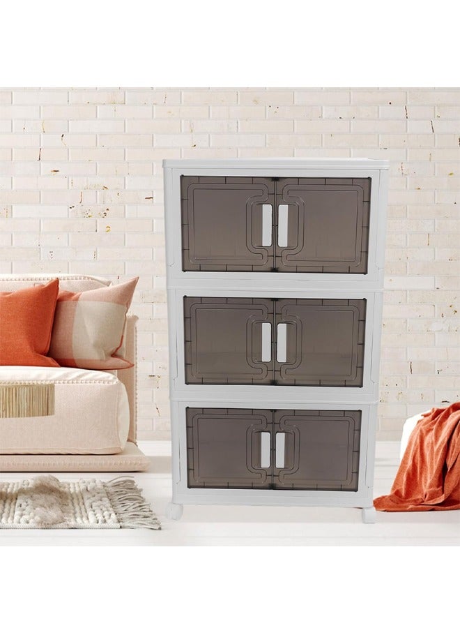 ATM 3-Tier Storage Cabinet with Wheels - 55x32x94 cm - Image 2