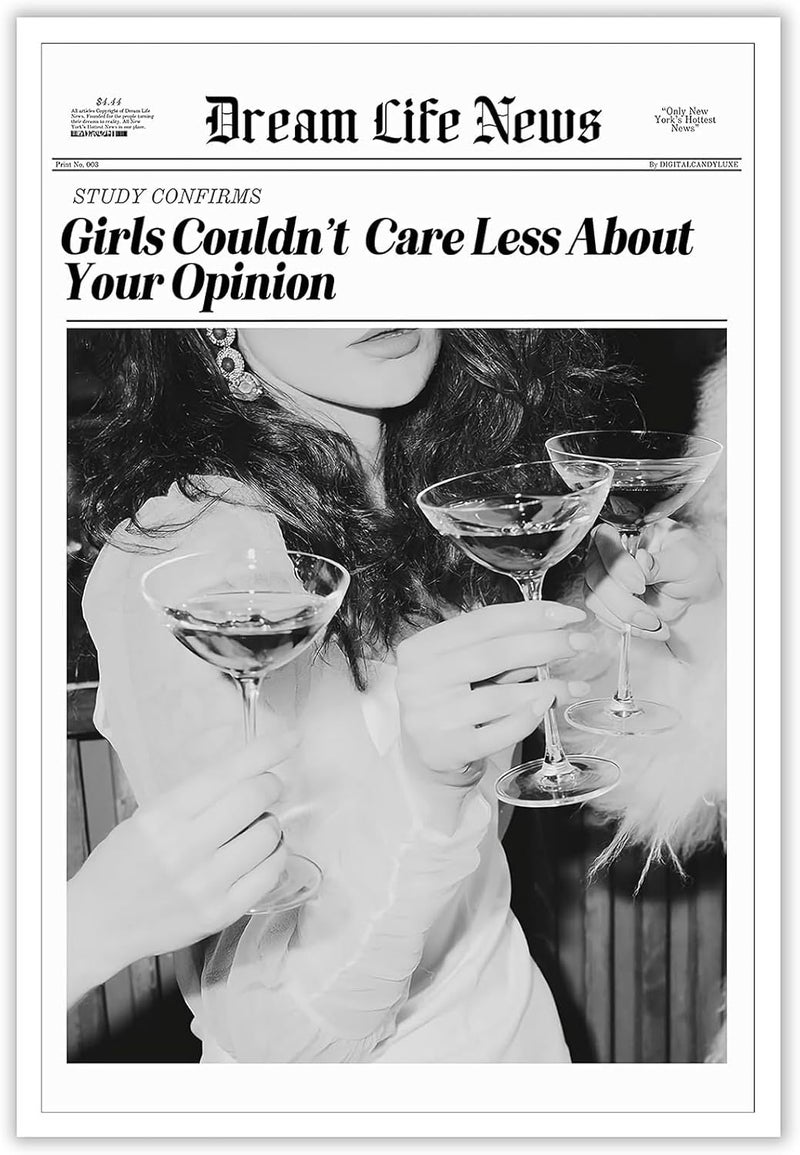 DFAIUY Girls Couldn't Care Less About Your Opinion Poster - Image 1
