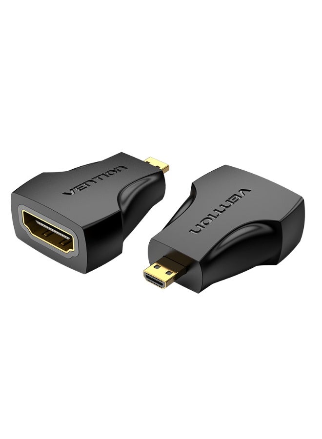 VENTION Micro HDMI Male to HDMI Female Adapter Black Model # AITB0 - Image 1